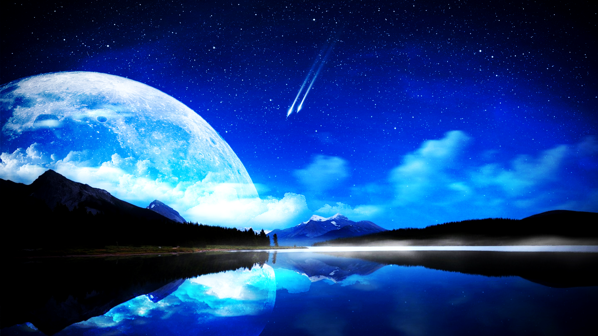 The blue moon HD Wallpapers | PixelsTalk.Net