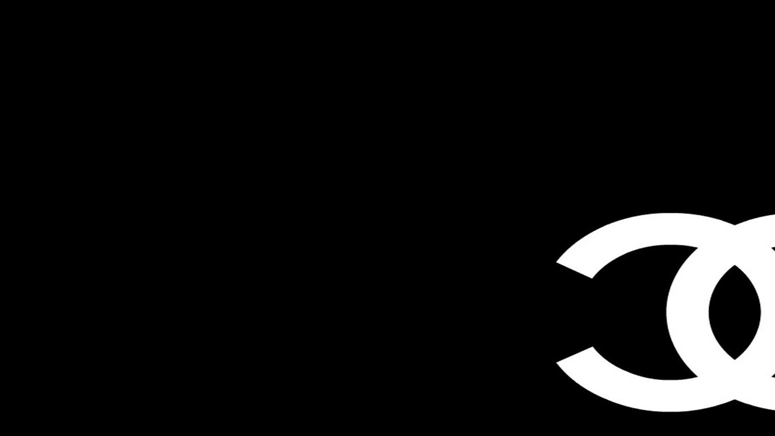 white chanel logo in black background hd chanel Wallpapers | HD ...