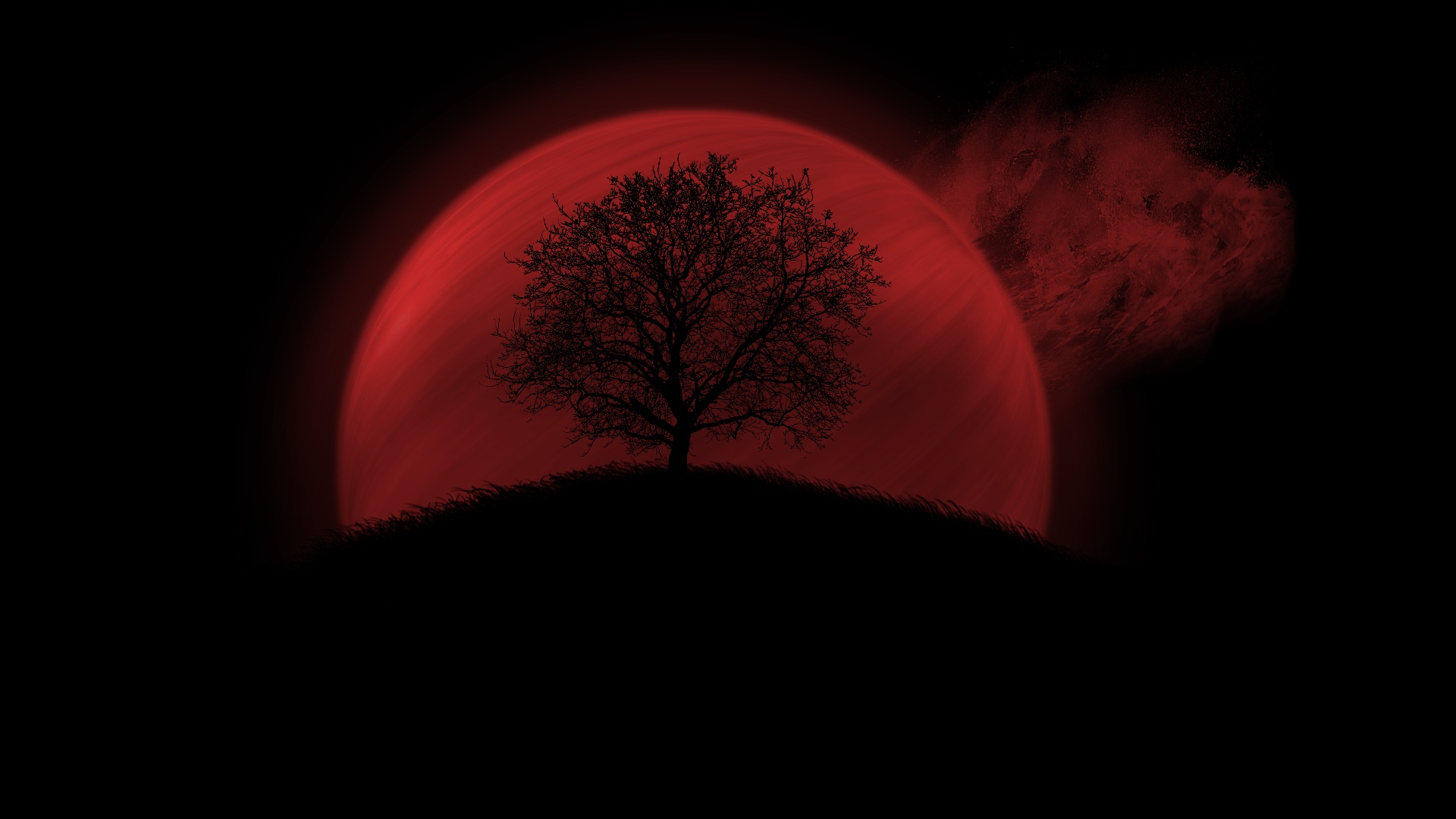 Red Moon Wallpaper HD | PixelsTalk.Net