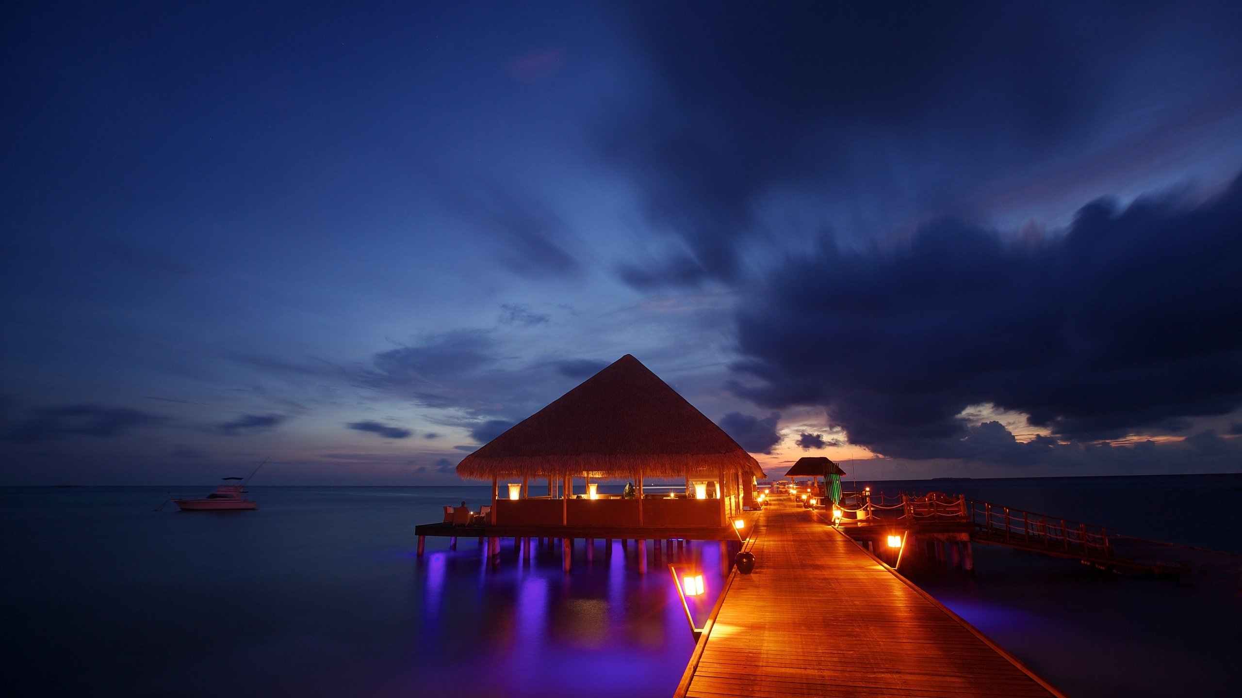 Beach At Night Desktop Backgrounds | PixelsTalk.Net