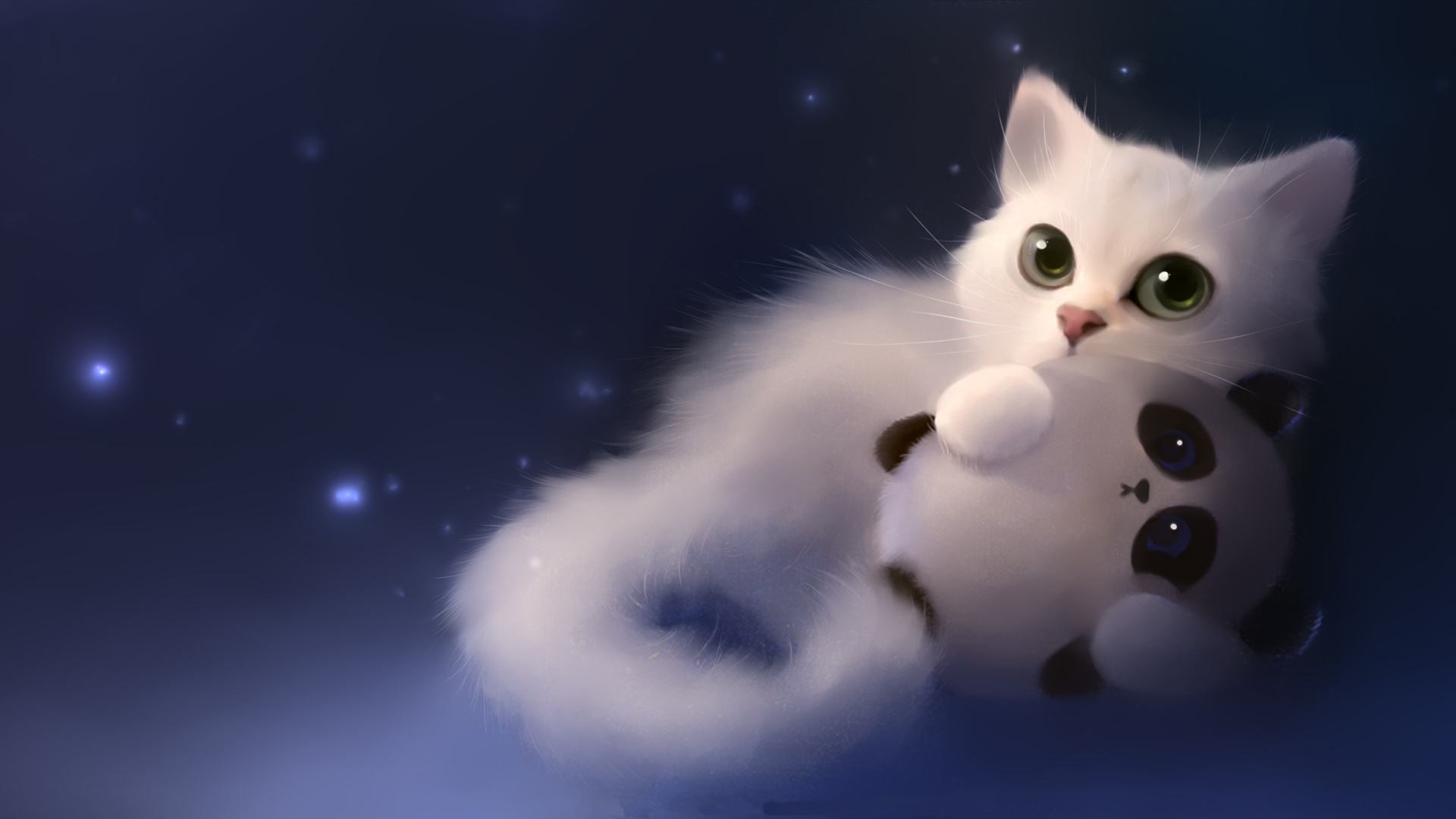 Anime Cat Desktop Wallpaper | PixelsTalk.Net