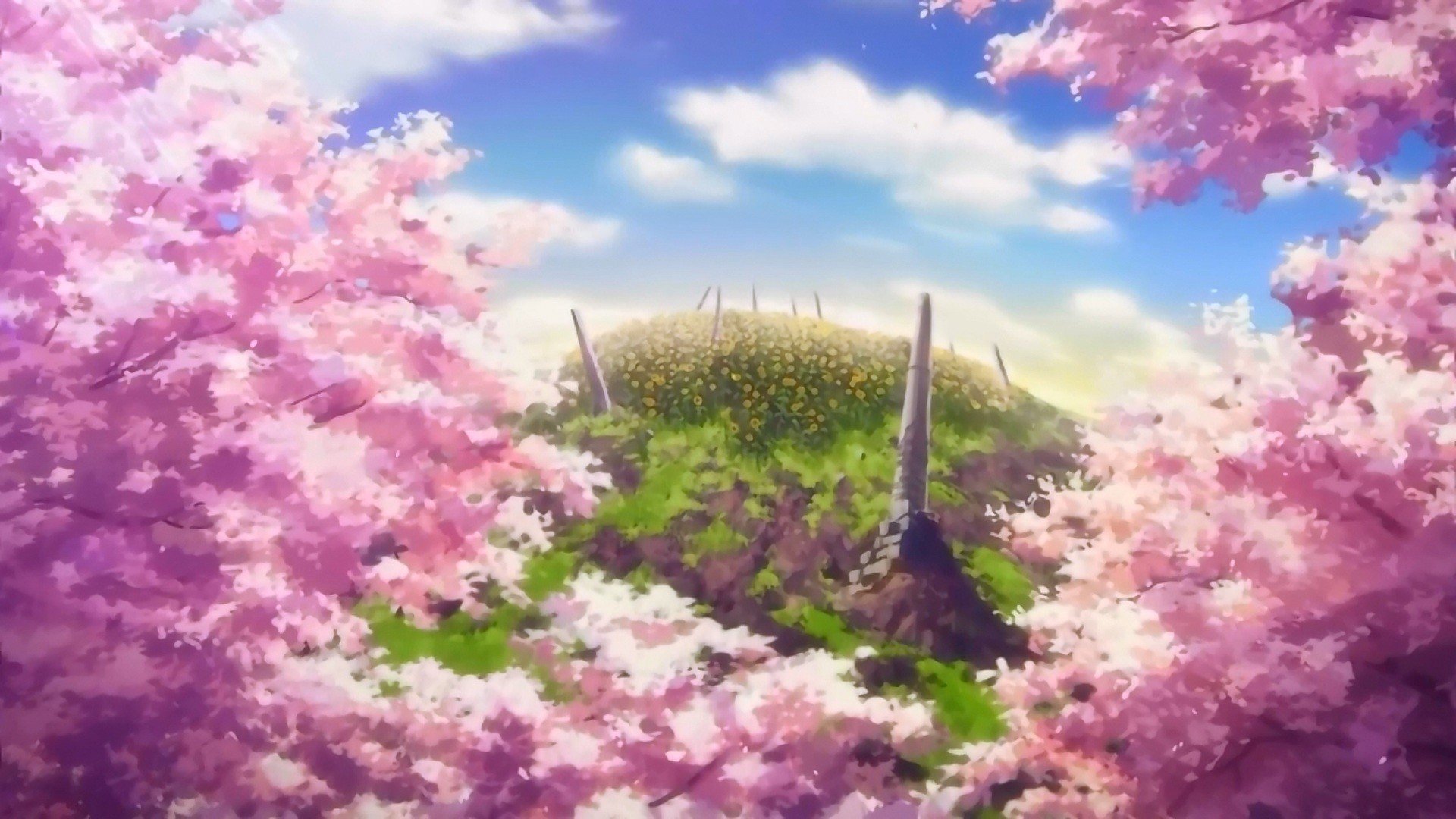 Anime Cherry Blossom Desktop Wallpaper