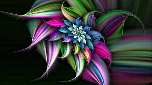 3d abstract flower wallpaper.
