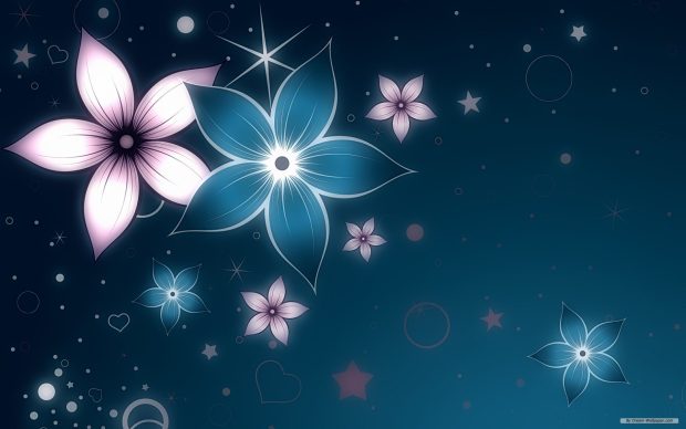 Cool Abstract flowers hd wallpaper.