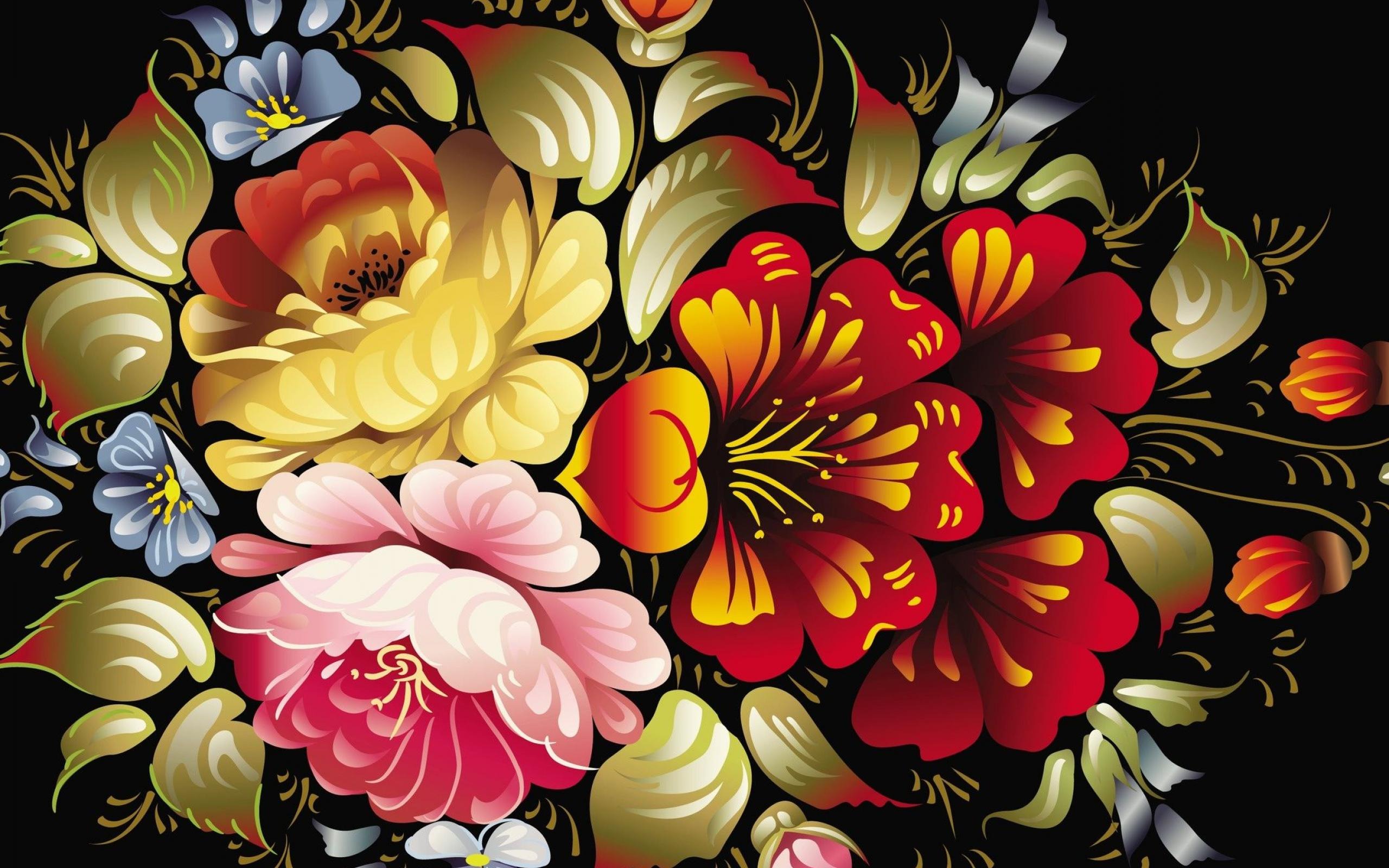 vector floral art background