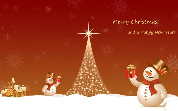 Merry Christmas and Happy New Year HD Wallpaper.
