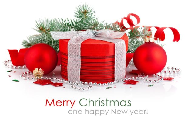 Merry Christmas and Happy New Year Widescreen Wallpaper.