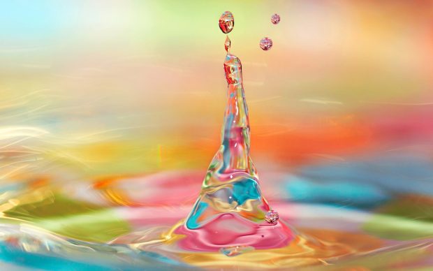 3D Colorful Water Drop Splash Wallpapers.