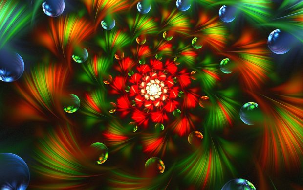 3d abstract fractal colorful bright wallpaper.