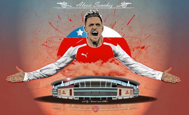 Alexis Sanchez Arsenal Forward Wallpaper by compeng.