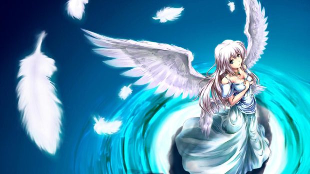 Anime Angel wings Wallpaper Download Free.