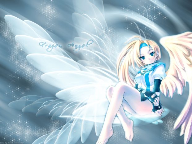 Anime Angel wings Wallpaper Free download.
