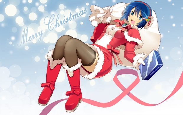 Anime Merry Christmas for Desktop Background.
