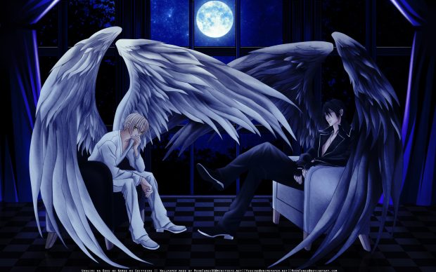 Anime angel boy wallpaper wings.
