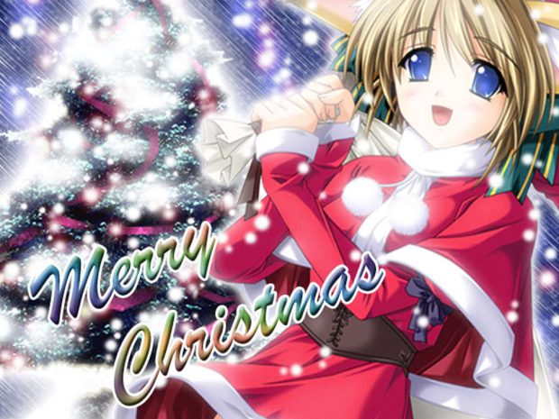 Anime christmas wallpapers merry christmas wallpaper .