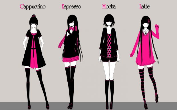 Anime fashion style for girls Wallpaper.