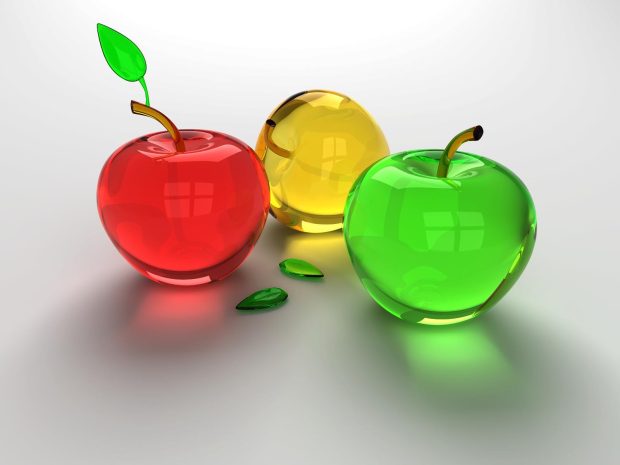 Apple 3d colorful wallpaper.