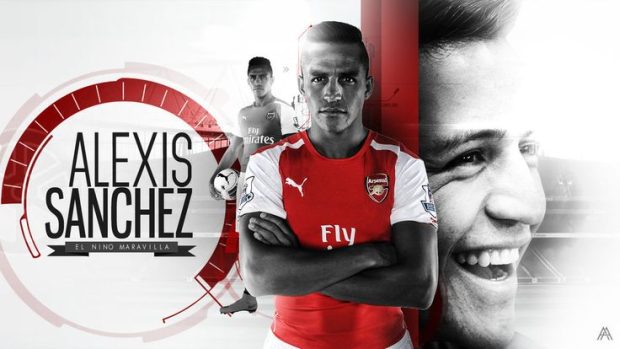 Arsenal Gunners Alexis Sanchez Background.