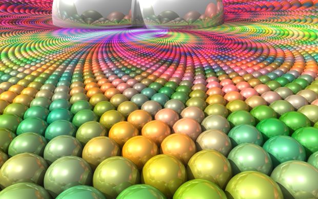 BALL SURFACE MULTI COLORED BRIGHT 3D Colorful Wallpaper.
