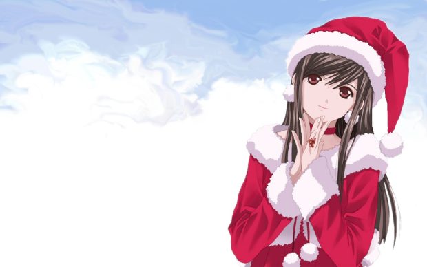 Christmas anime girl HD wallpapers.