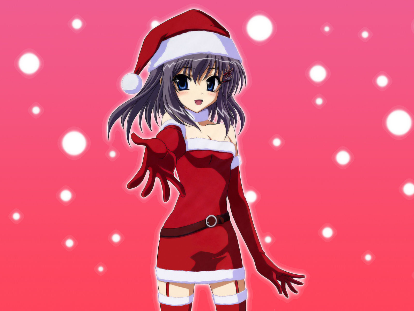 Cute Anime Girl Christmas Wallpapers HD 