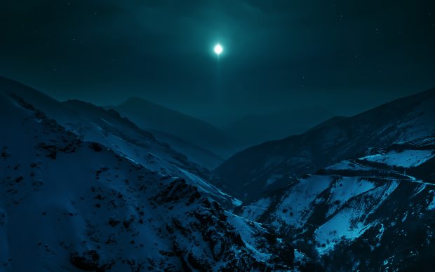 Image of Winter Night In Moonlight.