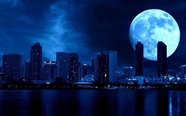 Blue moon city view desktop
