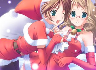 free-cute-anime-girls-in-christmas-wallpaper_1440x900