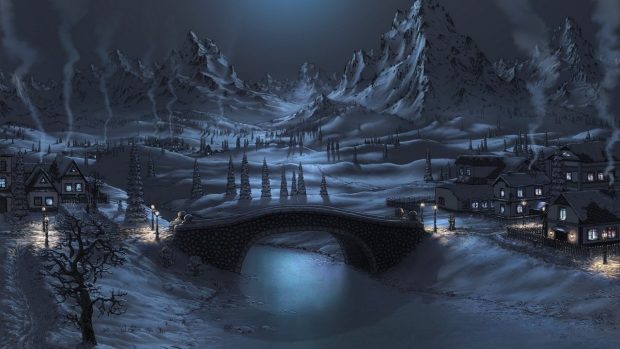 winter night wallpaper in Fairy