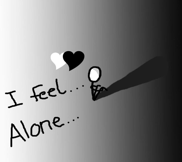 Alone Quotes HD Wallpaper.