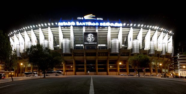 Real Madrid Stadium at Night Wallpaper HD.