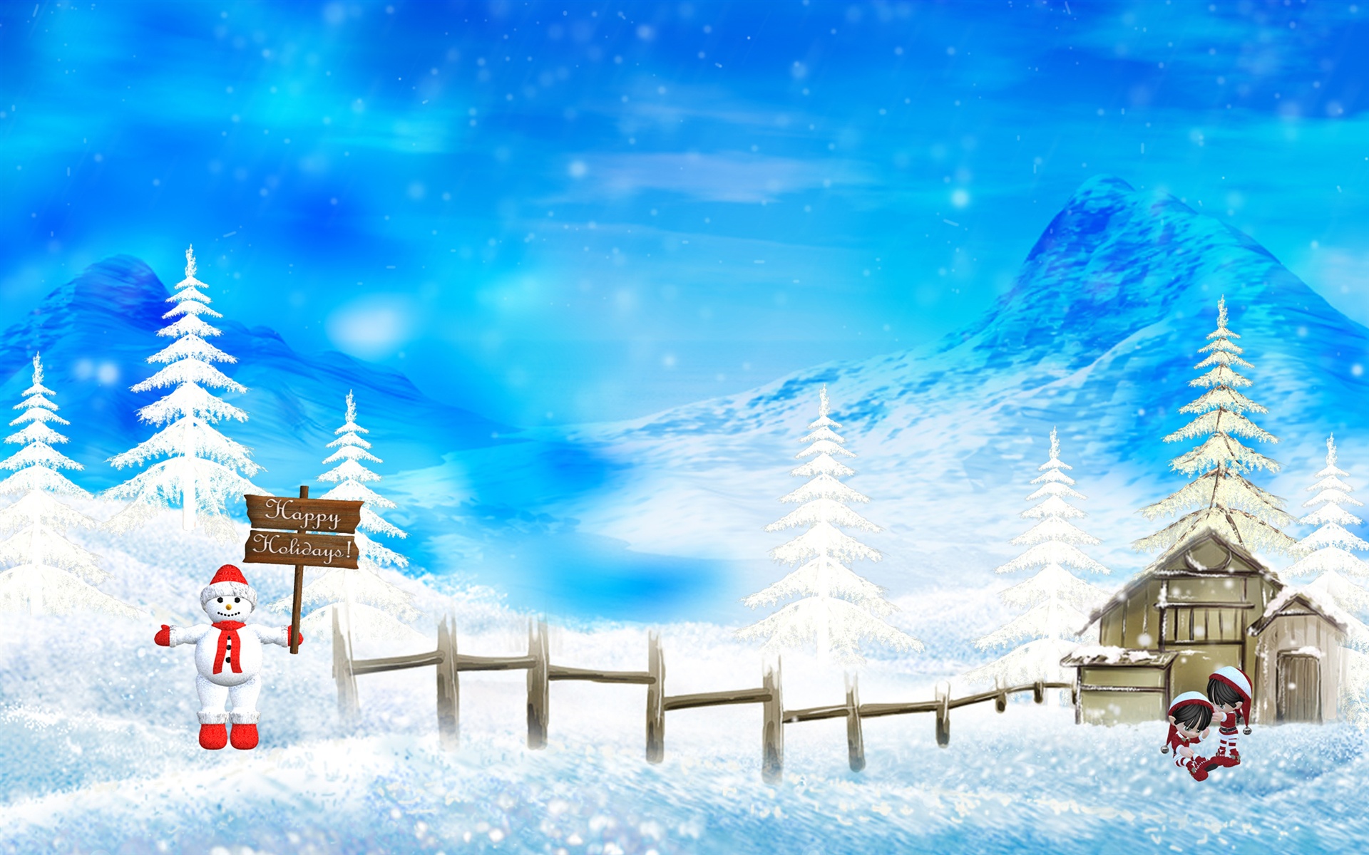 Merry Christmas tree free download wallpaper | PixelsTalk.Net