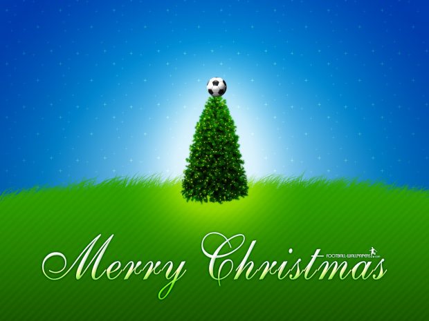 Merry christmas wallpaper football tree