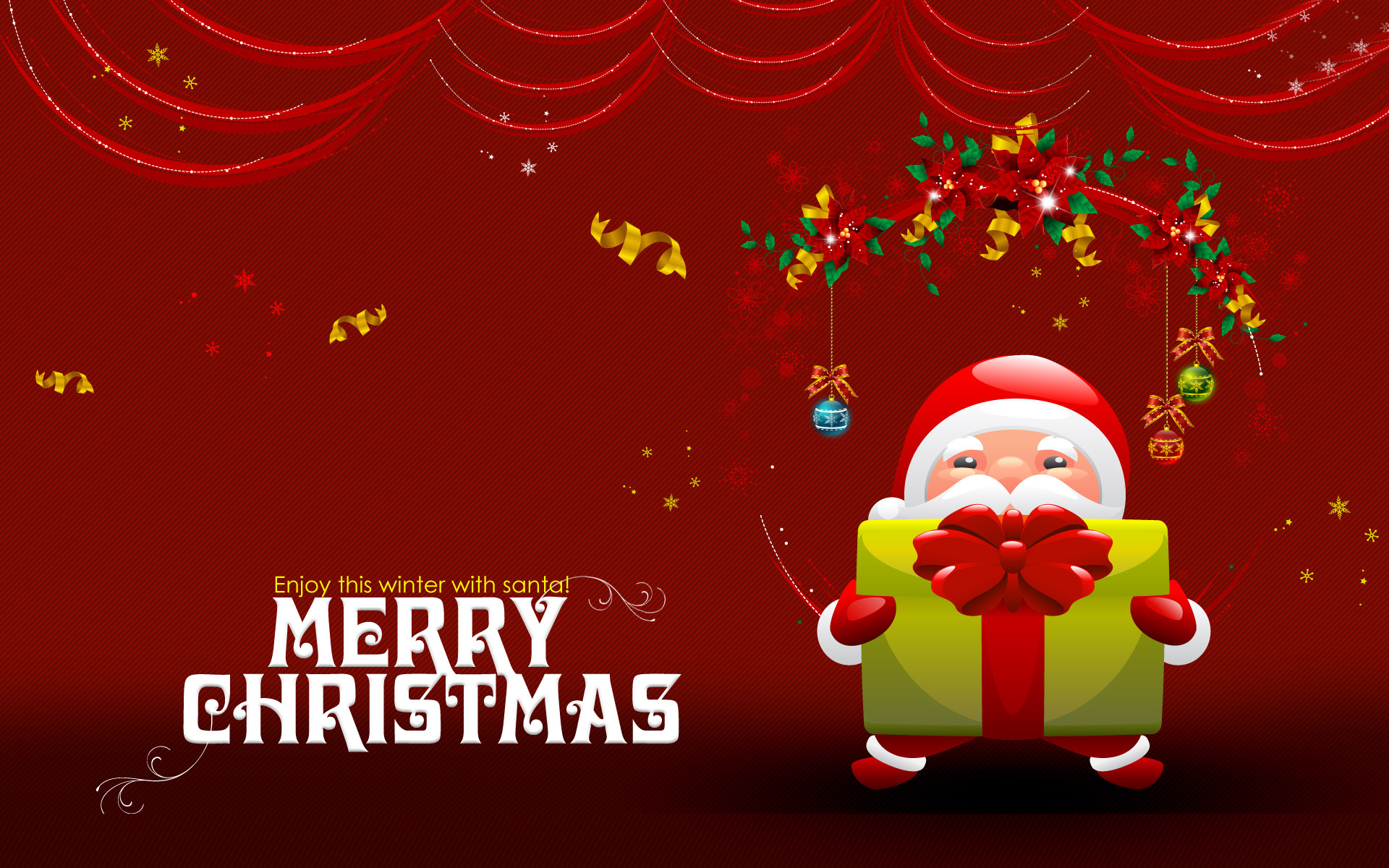 Download Free Merry Christmas Wallpaper Red 2016.
