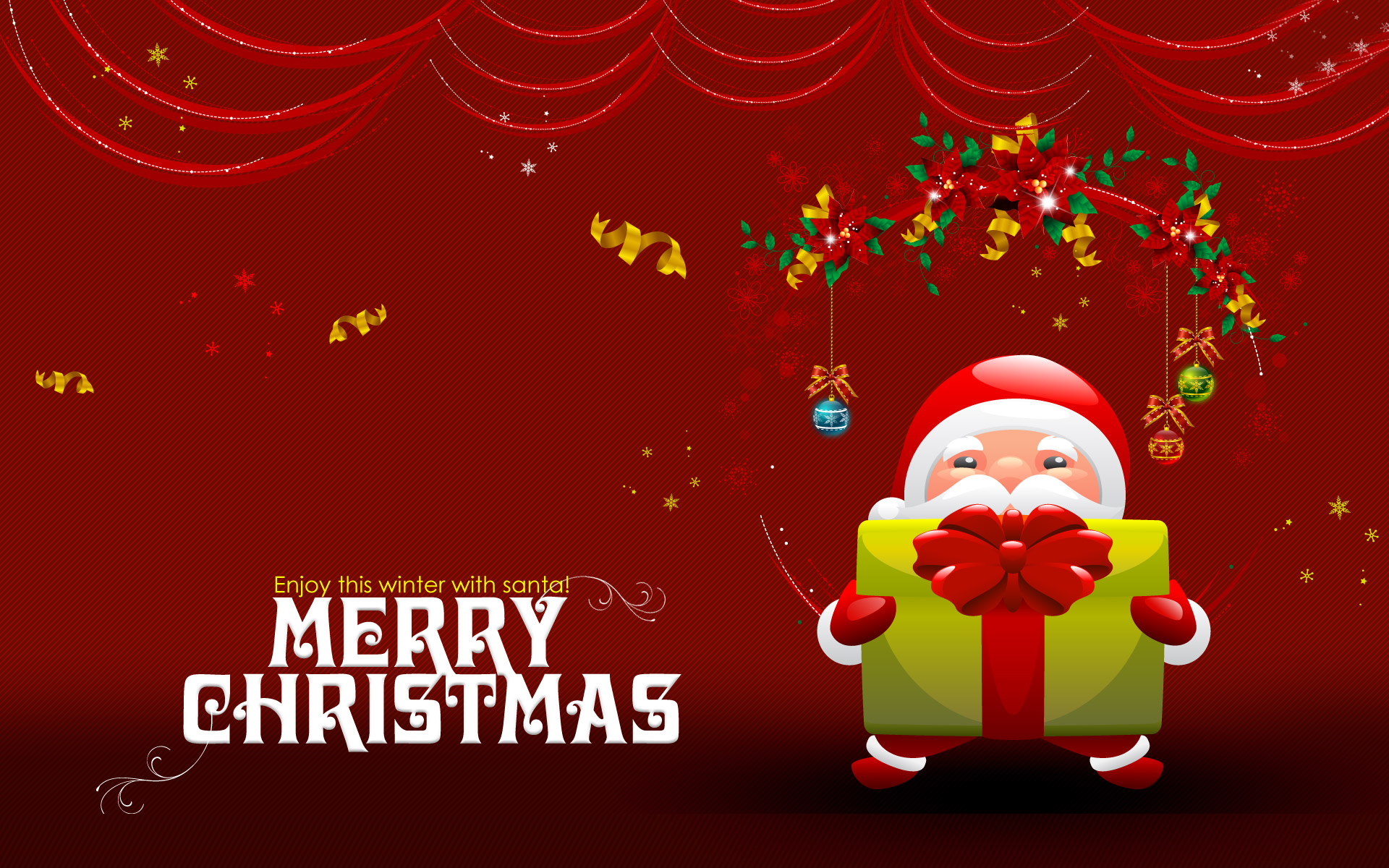 free merry christmas wallpaper red 2016