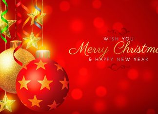 Merry Christmas Wallpaper Widescreen Red 2016.