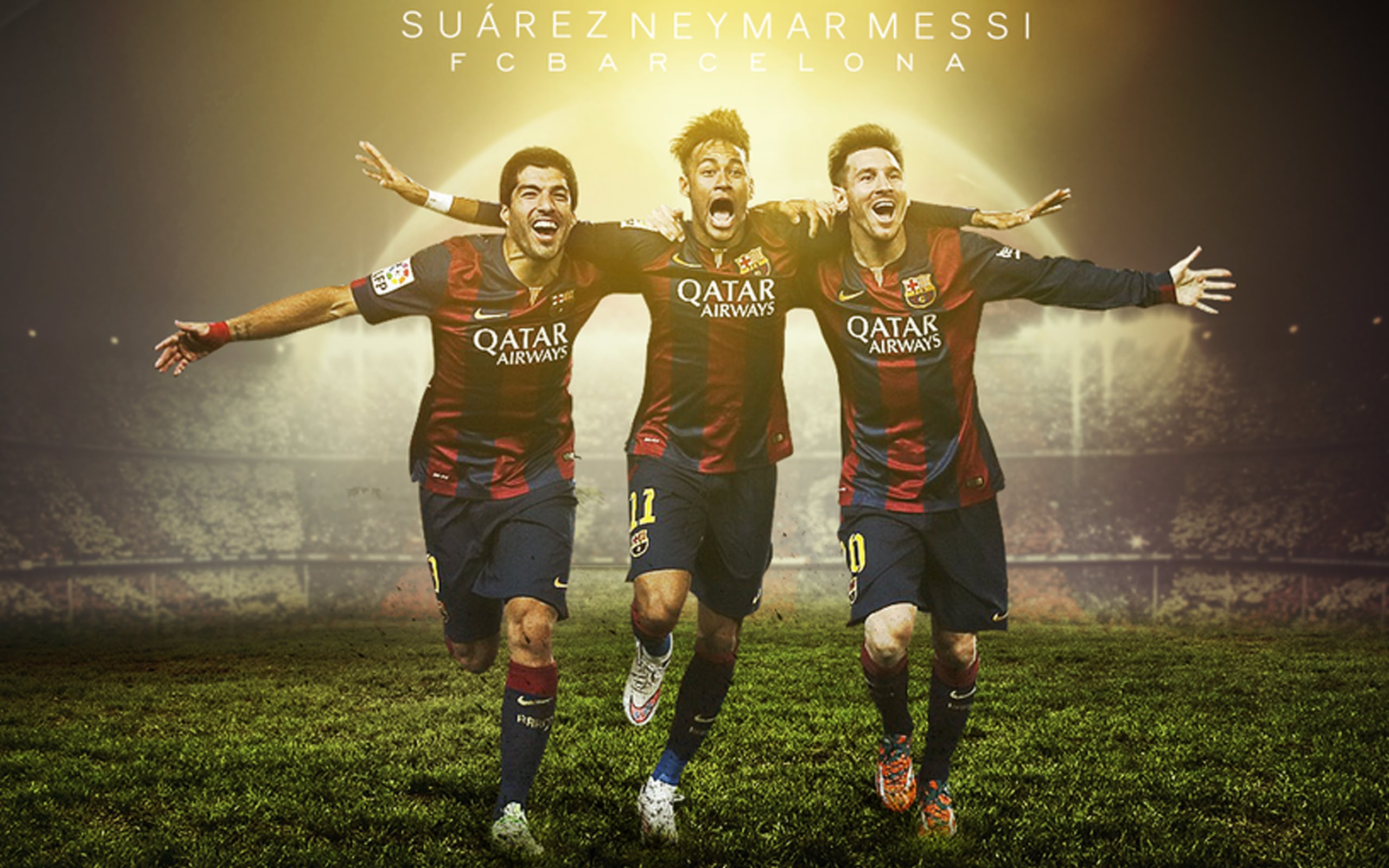 Messi Neymar Suarez Wallpaper 4K