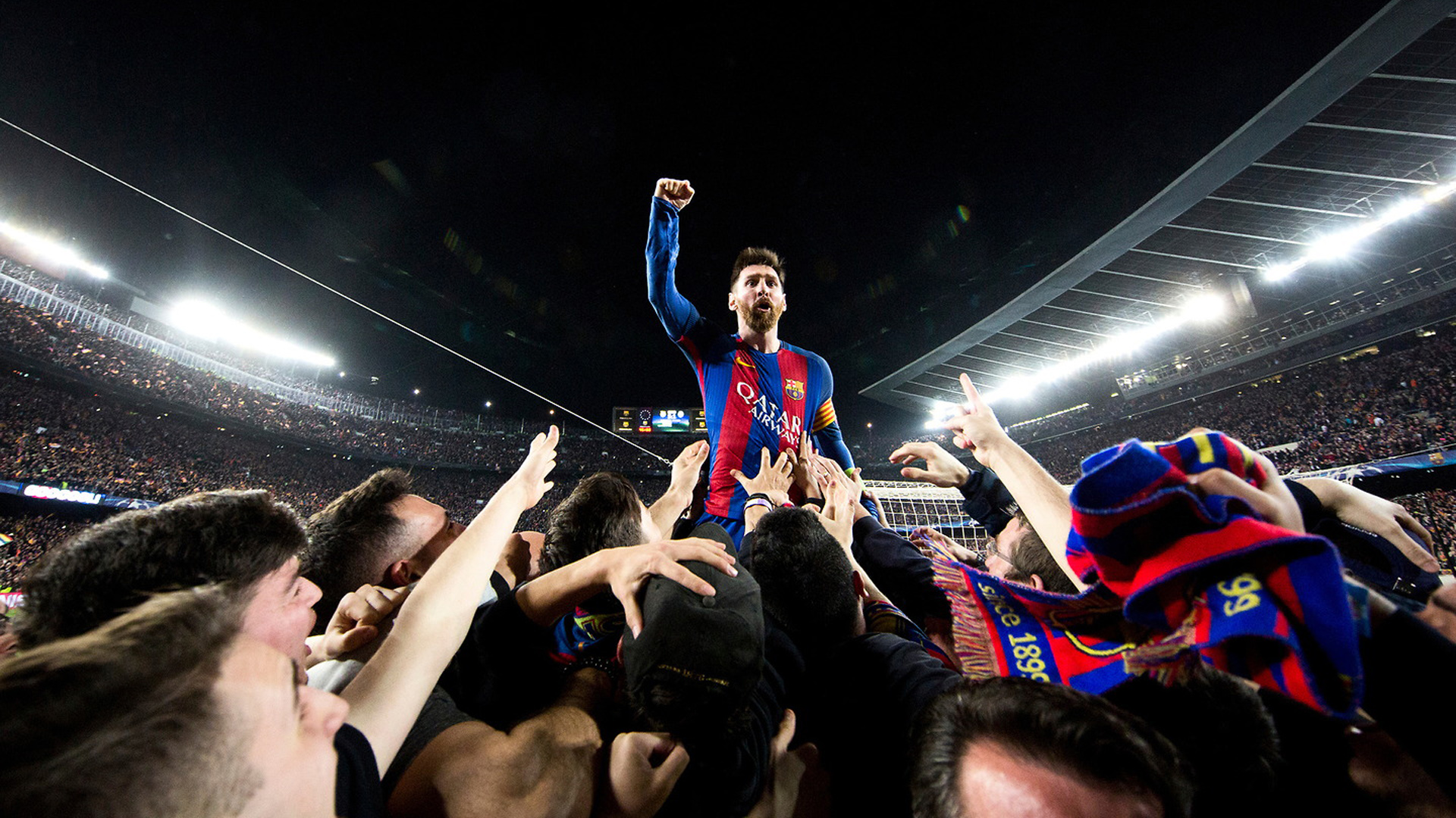 PSG vs Barcelona Messi Celebration