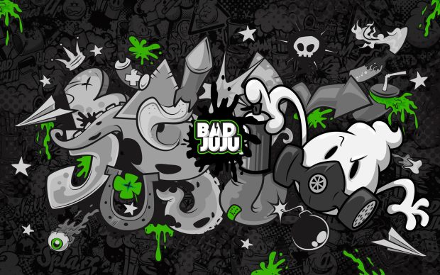 Art drawing black and white graffiti background