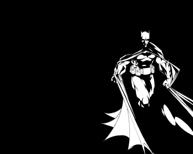 Batman Black and white desktop background