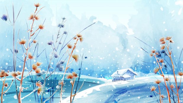 Beautiful winter landscape wallpaper HD Free Download