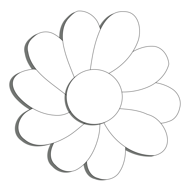 Black and white flower drawing background.