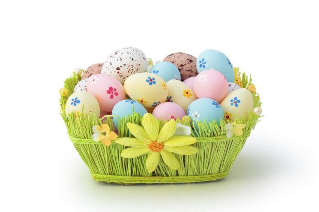 Easter eggs basket hd wallpaper