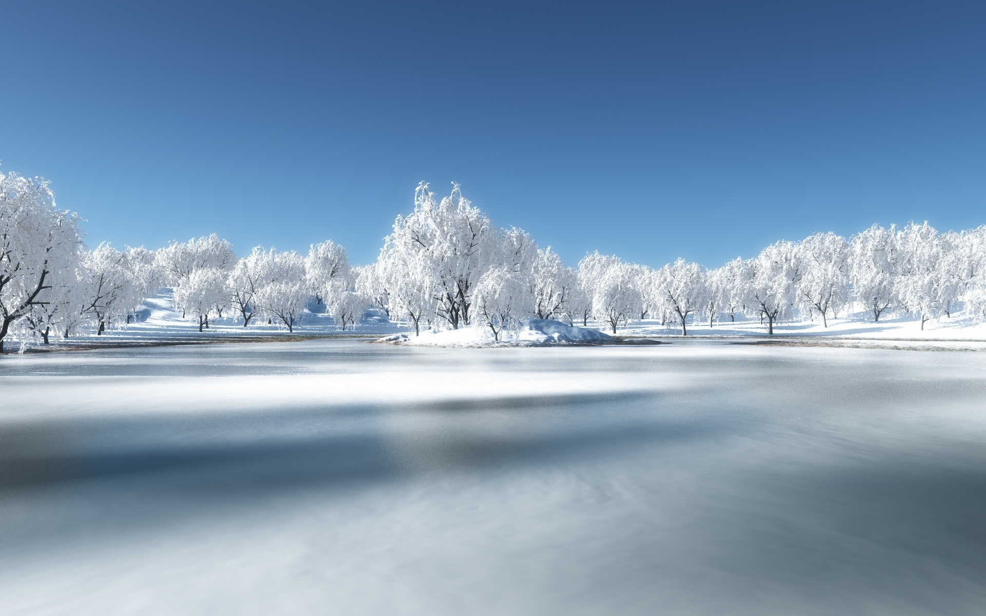 Winter Landscape Wallpaper Full HD | PixelsTalk.Net