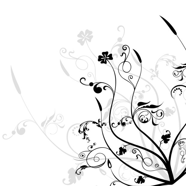 Flower Black And White Design Images.