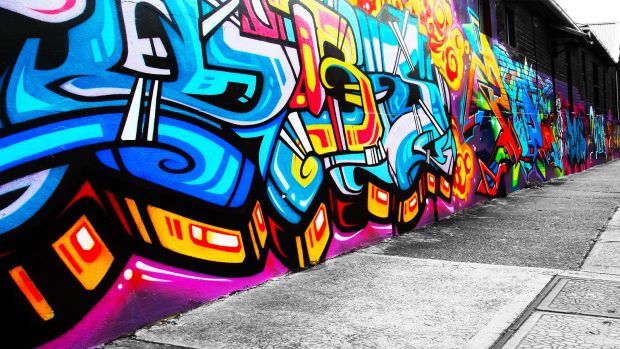 Graffiti wall art background wallpaper