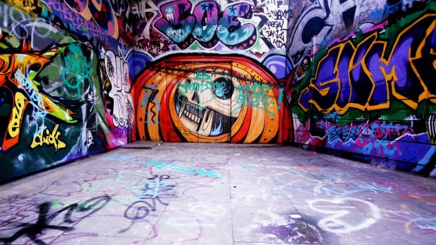 Graffiti wall art wallpaper