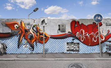 Graffiti wall background by kpucu
