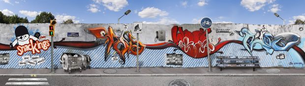 Graffiti wall background by kpucu