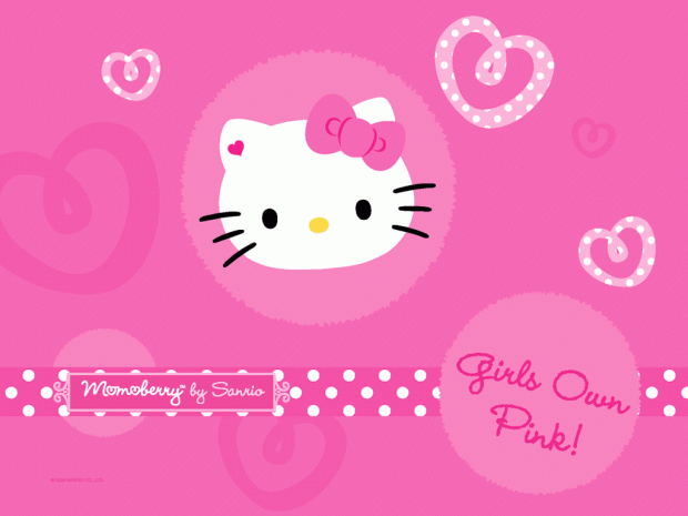 Hello Kitty Pink Wallpaper for desktop.